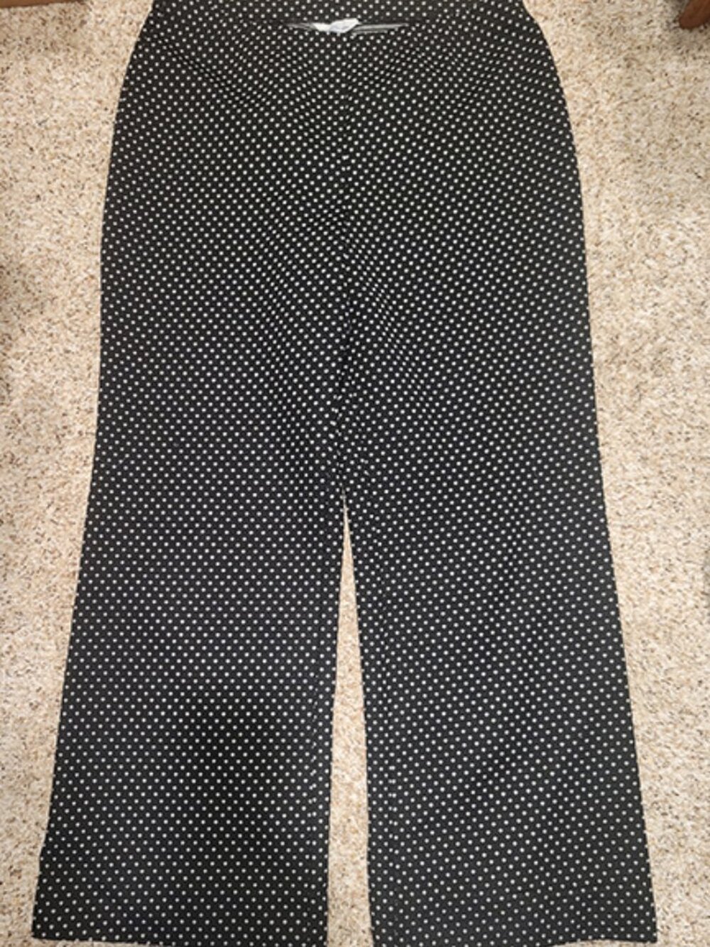 1960's Sears polyester slacks, black and white